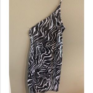 Off the shoulder sequin dress